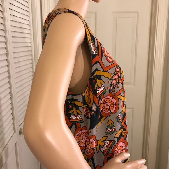 M by Missoni Floral Silk Shift Sleeveless Dress Size 8 - Picture 7 of 14